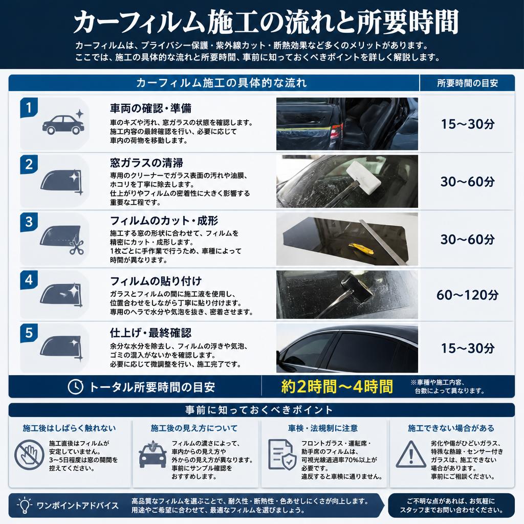 施工の流れと所要時間