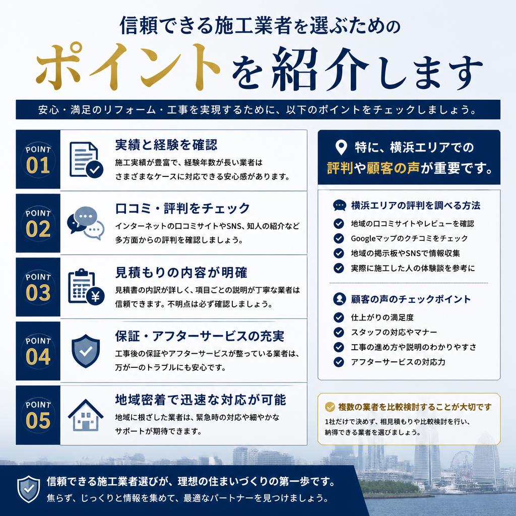 実績ある業者の選び方