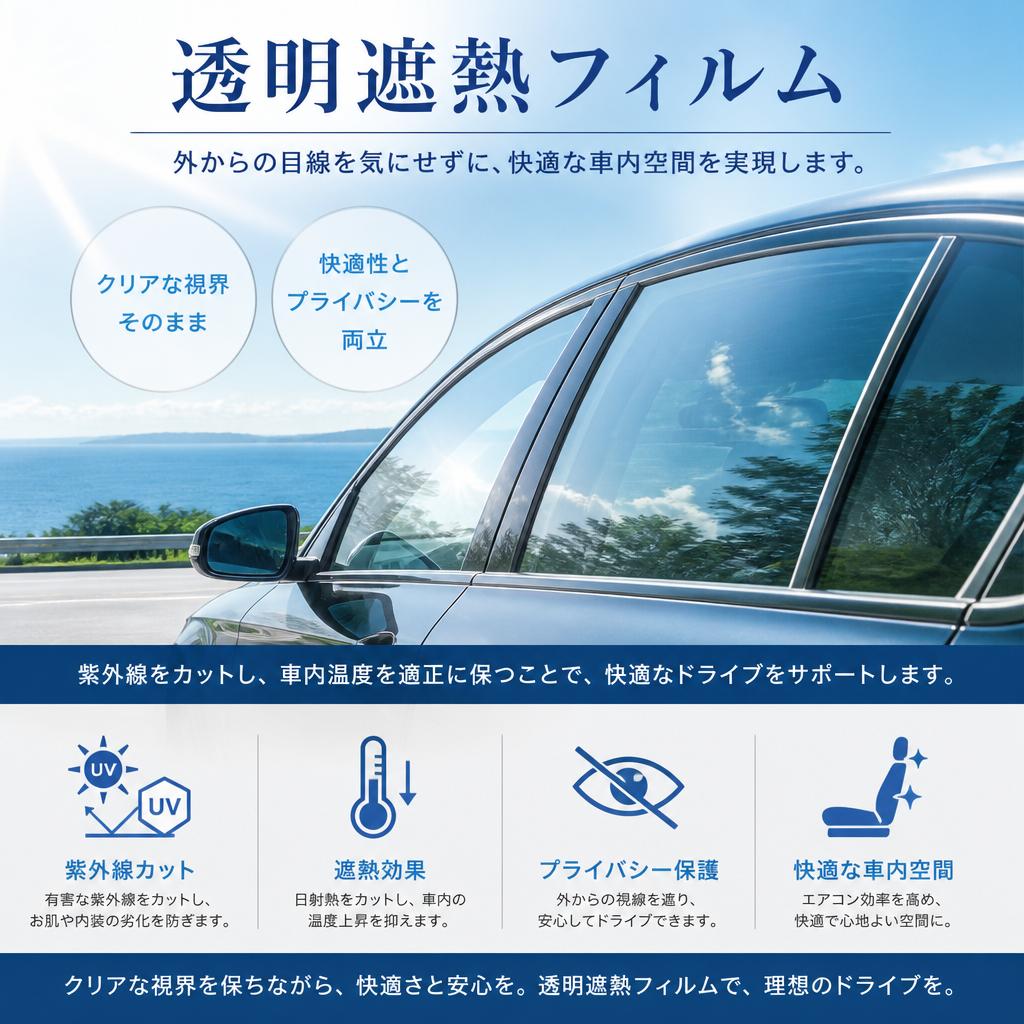 透明遮熱フィルムの利点