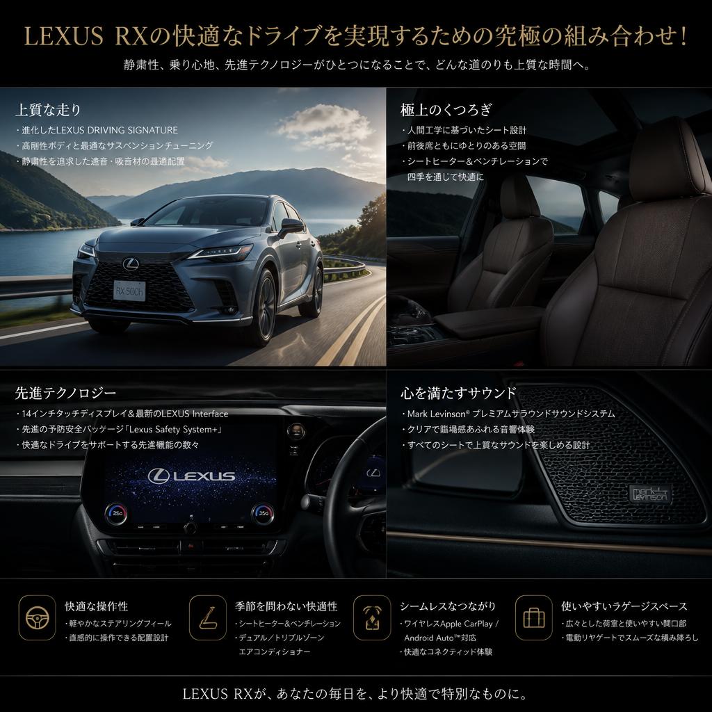 LEXUS RXの快適なドライブを実現するための究極の組み合わせ！